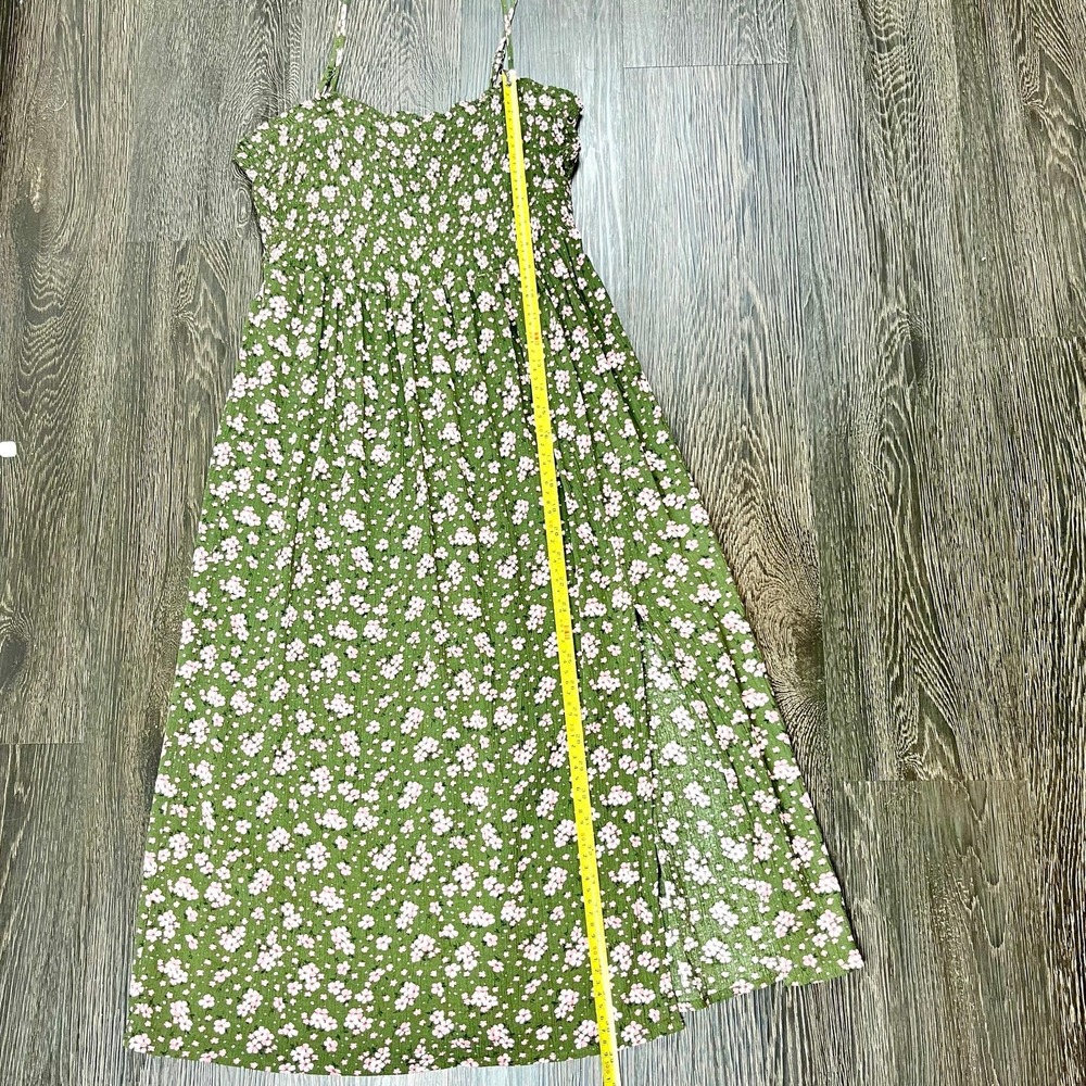 Aeropostle Floral Dress Green Size L Smocked Coquette Cottagecore Milkmaid - Picture 9 of 10
